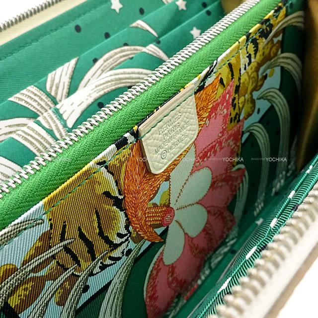 HERMES エルメス 長財布 アザップシルクイン 王者の虎 フルリ クレ  