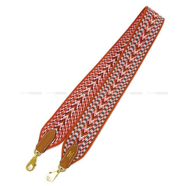 HERMES エルメス ショルダーストラップ "バンドリエール サングル アレグロ 50mm" 85cm ゴールド金具 新品