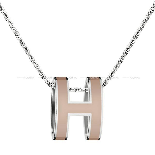HERMES エルメス ネックレス H型 ポップアッシュ マロングラッセ  