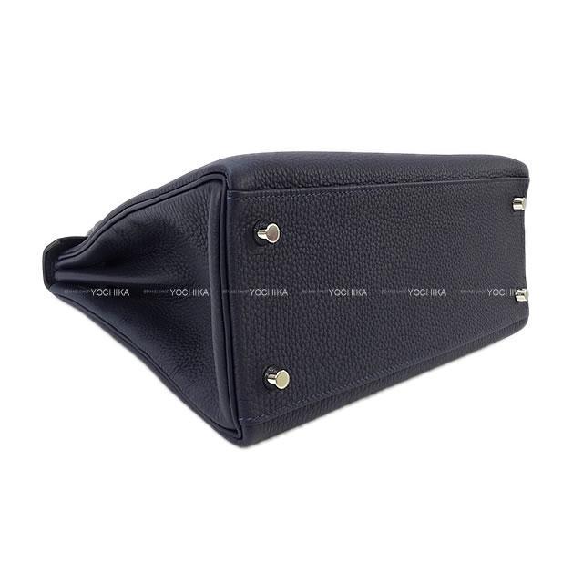 HERMES エルメス ハンドバッグ ケリー28 内縫い タッチ ブルーニュイ トゴ/クロコダイル アリゲーターマット