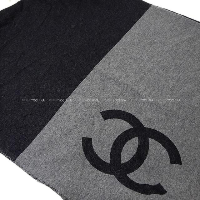 CHANEL シャネル バイカラー ココマーク クッション ブランケット セット 黒/グレー 新品未使用