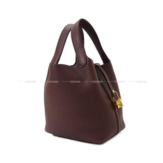 HERMES エルメス ハンドバッグ ピコタンロック 18 PM ハバナ トリヨン ゴールド金具 新品