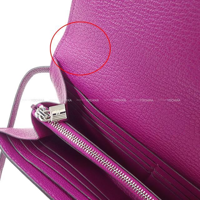 HERMES エルメス 財布 ケリーウォレット ローズパープル シェーブル シルバー金具 新品未使用