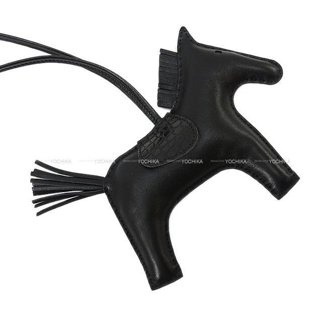Hermes エルメス バッグチャーム ロデオ Rodeo Gm タッチ 黒 ブラック So Black アニューミロ ラム クロコダイル アリゲーター マット 新品