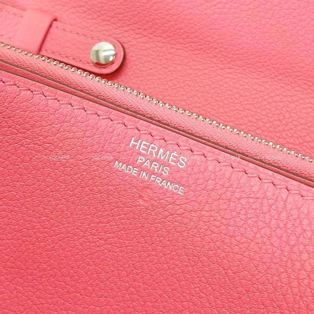 HERMES エルメス ショルダーウォレット "ミニ・コンヴォワイユール" SOLDES品 ローズリップスティック