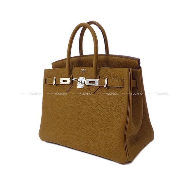 HERMES エルメス ハンドバッグ バーキン25 ブロンズドレ トゴ シルバー金具 新品