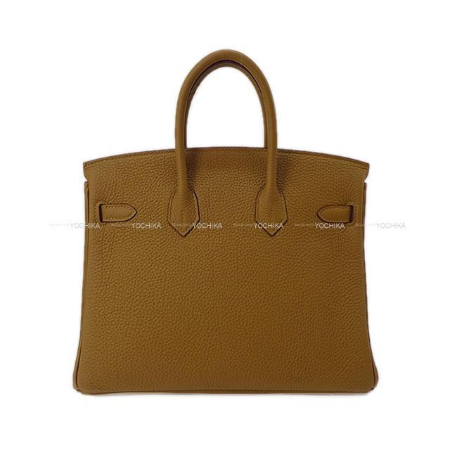 HERMES エルメス ハンドバッグ バーキン25 ブロンズドレ トゴ シルバー金具 新品