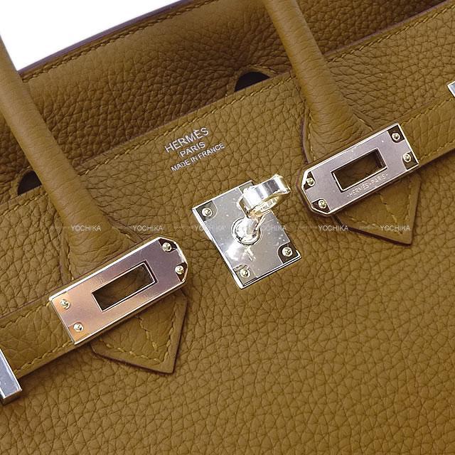 HERMES エルメス ハンドバッグ バーキン25 ブロンズドレ トゴ シルバー金具 新品