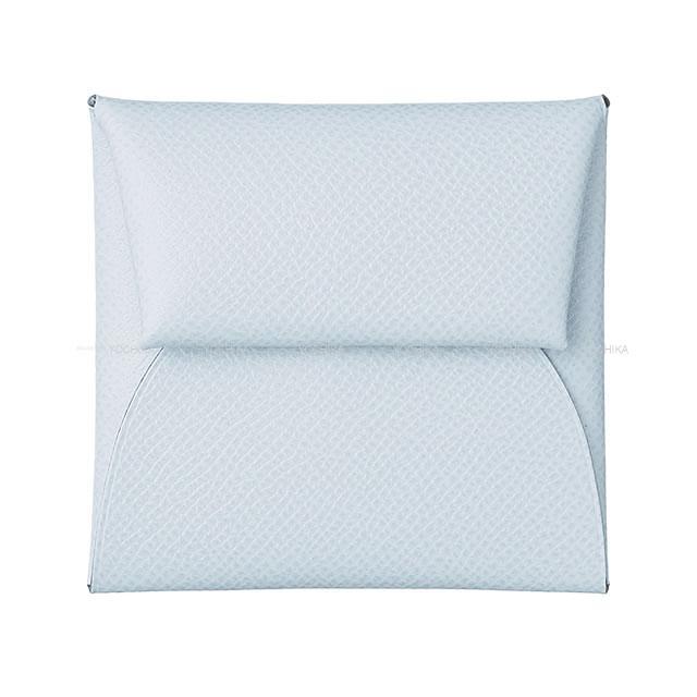 HERMES エルメス バスティア コインケース ブルーブリュム エプソン シルバー金具 新品