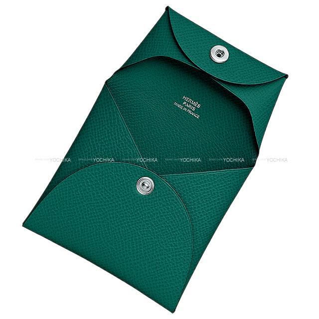 HERMES エルメス バスティア コインケース マラカイト エプソン シルバー金具 新品