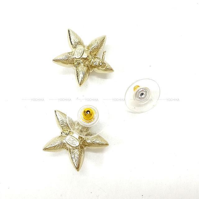 CHANEL シャネル ストラス スター ココマーク ピアス  ゴールド金具 C20A 新品未使用