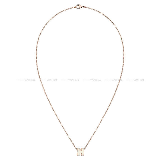 HERMES エルメス ネックレス ミニ ポップアッシュ 白 (ホワイト 