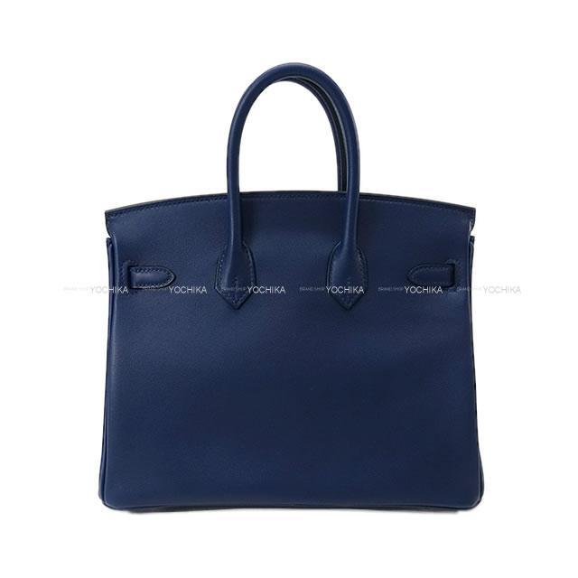 HERMES エルメス ハンドバッグ バーキン25 ブルーネイビー スイフト シルバー金具 新品