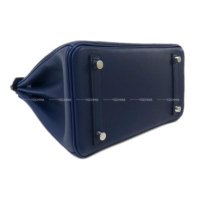 HERMES エルメス ハンドバッグ バーキン25 ブルーネイビー スイフト シルバー金具 新品