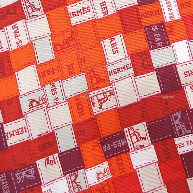 HERMES エルメス ハート型 ポケット チーフ クール "ボルデュックチェック" ルージュ/ボルドー/グリス