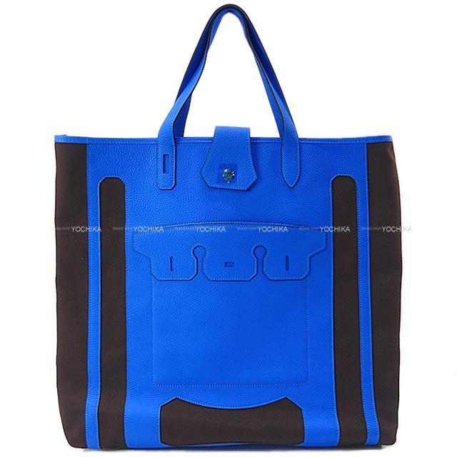 HERMES エルメス Petit h プティアッシュ "ムッシューB" バーキン くり抜き ポケット付 ビッグ トートバッグ