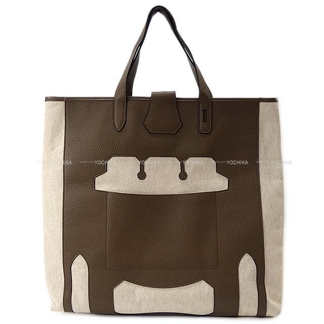 HERMES エルメス Petit h プティアッシュ "ムッシューB" バーキン くり抜き ポケット付 ビッグ トートバッグ