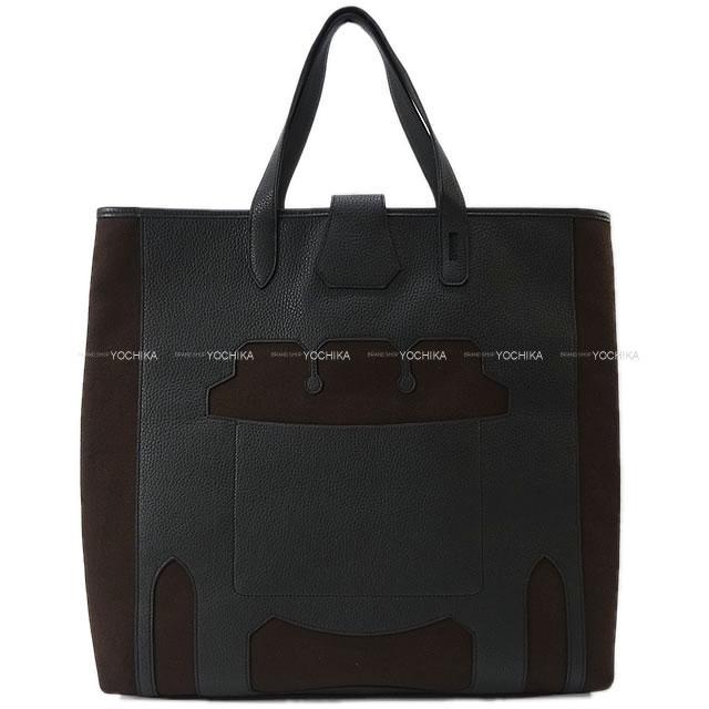 HERMES エルメス Petit h プティアッシュ "ムッシューB" バーキン くり抜き ポケット付 ビッグ