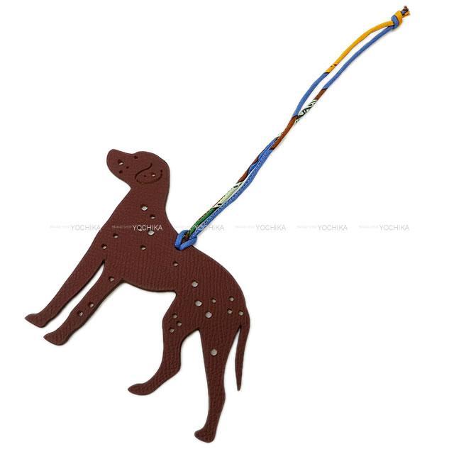 HERMES エルメス バッグチャーム プティアッシュ チャーム "ダルメシアン 犬" ルージュアッシュ/