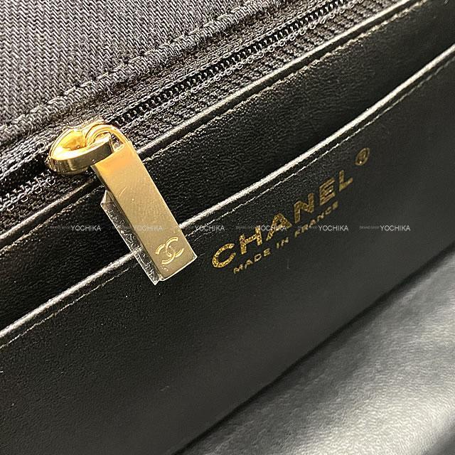 CHANEL シャネル マトラッセ25 ツイードフリル チェーン ショルダーバッグ 黒/白/ゴールド コットン/キャンバス