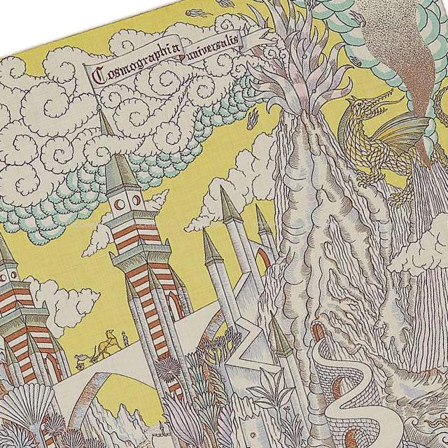 希少！エルメス　Hermes ツイルレーヌ　シルクニット　飛行機　ロケット　宇宙 2019年秋冬 HERMES エルメス ショール カレ140 