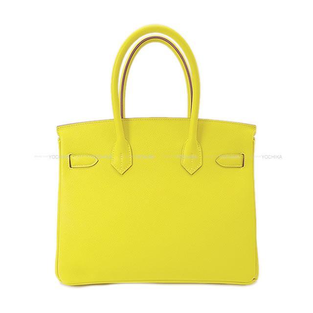 HERMES エルメス ハンドバッグ バーキン30 ライム エプソン シルバー金具 新品