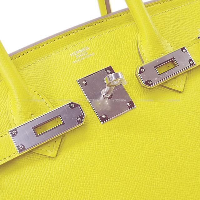 HERMES エルメス ハンドバッグ バーキン30 ライム エプソン シルバー金具 新品