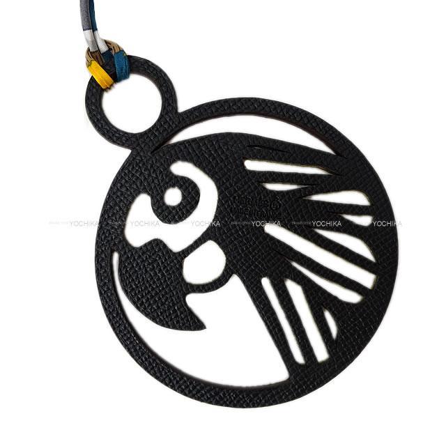 HERMES エルメス プティアッシュ バッグチャーム "インコ" ポティロン/黒(ブラック) トゴ/エプソン 新品