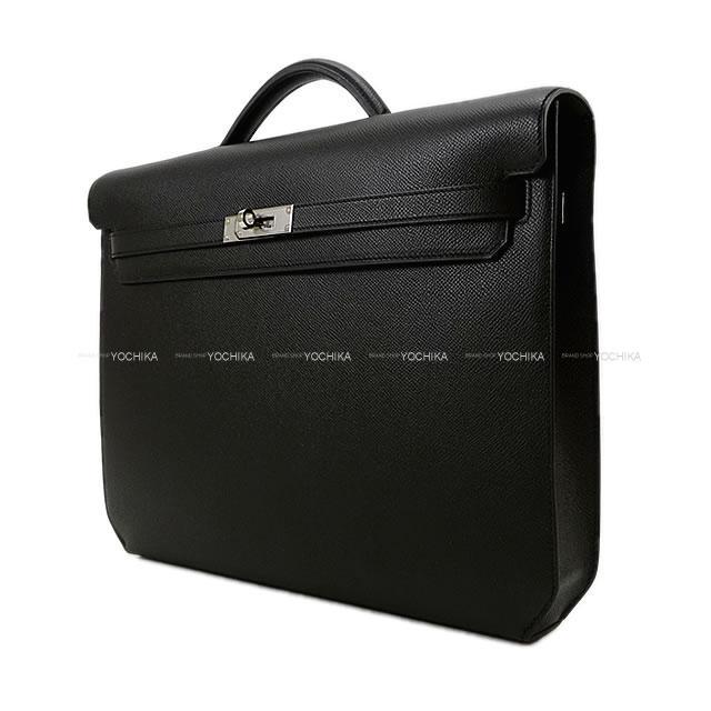 エルメス クラッチポーチ バッグ "ケリーデペッシュ36" 黒(ブラック) エプソン シルバー金具 新品
