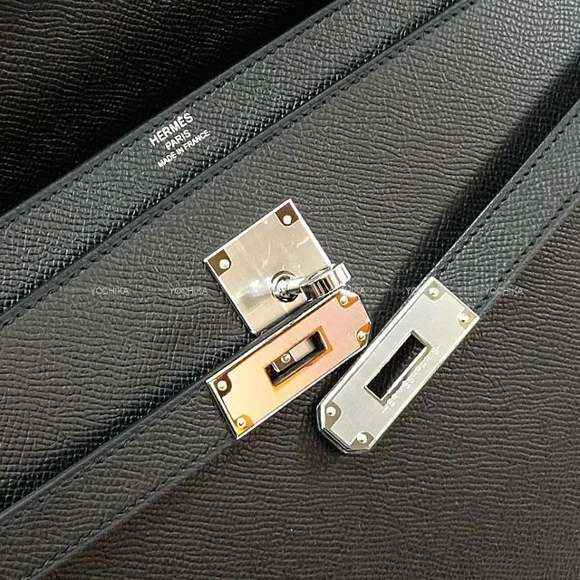 エルメス HERMES ケリーデペッシュ38 エプソン ブラック シルバー金具 HERMES エルメス ブリーフケース 