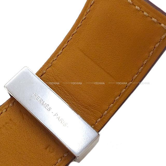 エルメス ブレスレット バングル コリエドシアン24  #T2 オンブレ リザード シルバー金具 新品