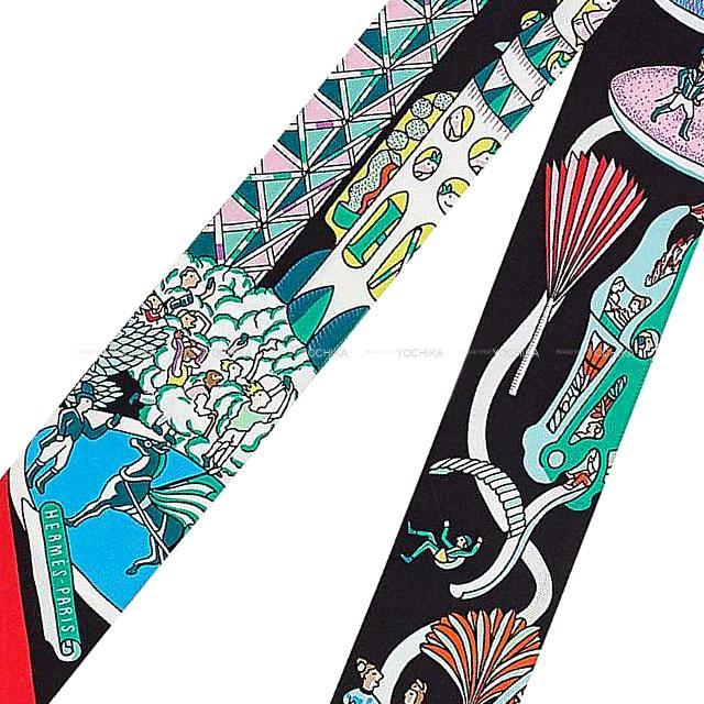 2020年 秋冬 HERMES エルメス スカーフ ツイリー 万国博覧会 黒  