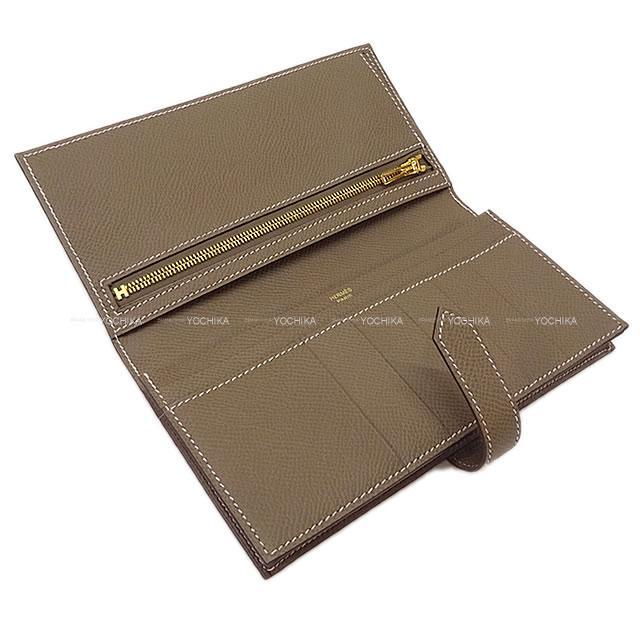 HERMES エルメス 長財布 ベアンスフレ エトープ(エトゥープ) エプソン