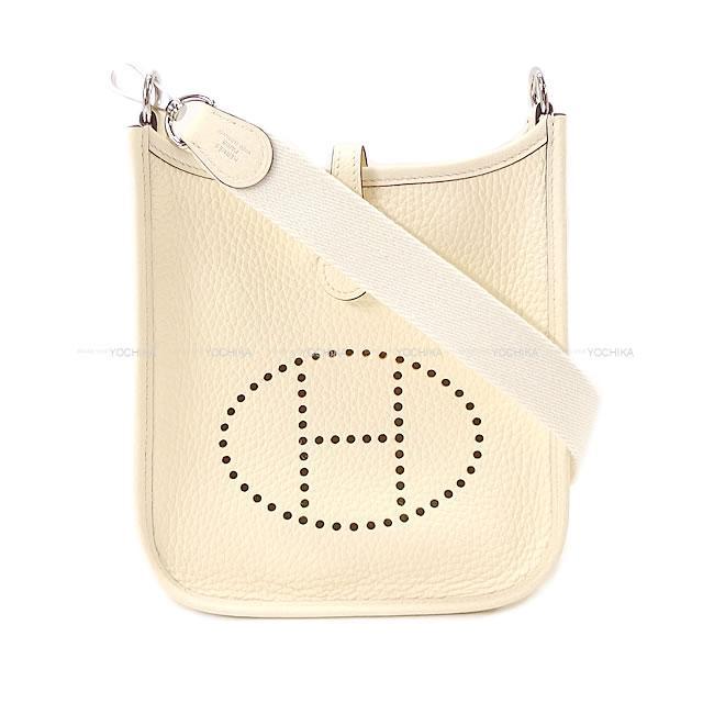 ホワイト系が上品爽やか♪【HERMES】エヴリン 16 TPM クレ ナタ HERMES エルメス ショルダーバッグ エヴリン(エブリン) 16 TPM