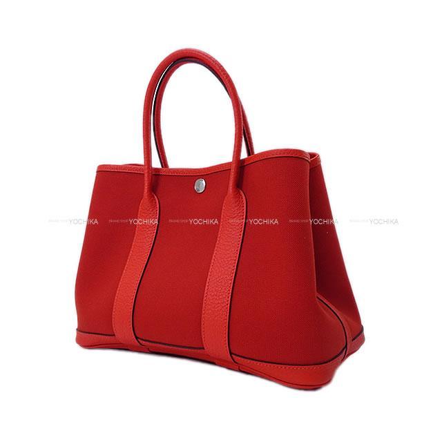 HERMES エルメス ガーデンパーティ 30 TPM ルージュトマト トワルミリタリー/ヴァッシュカントリー 新品未使用