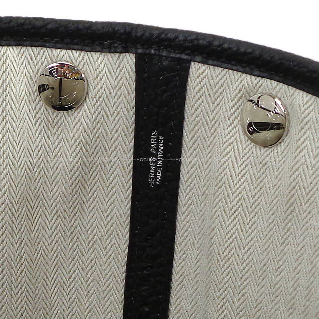 HERMES エルメス ガーデンパーティPM トワルアッシュ/レザー