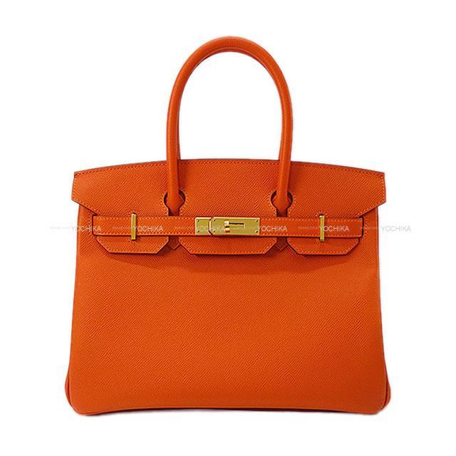 HERMES エルメス ハンドバッグ バーキン30 フーオレンジ エプソン