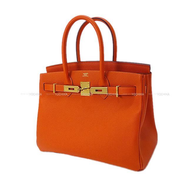 HERMES エルメス ハンドバッグ バーキン30 フーオレンジ エプソン ゴールド金具 新品未使用