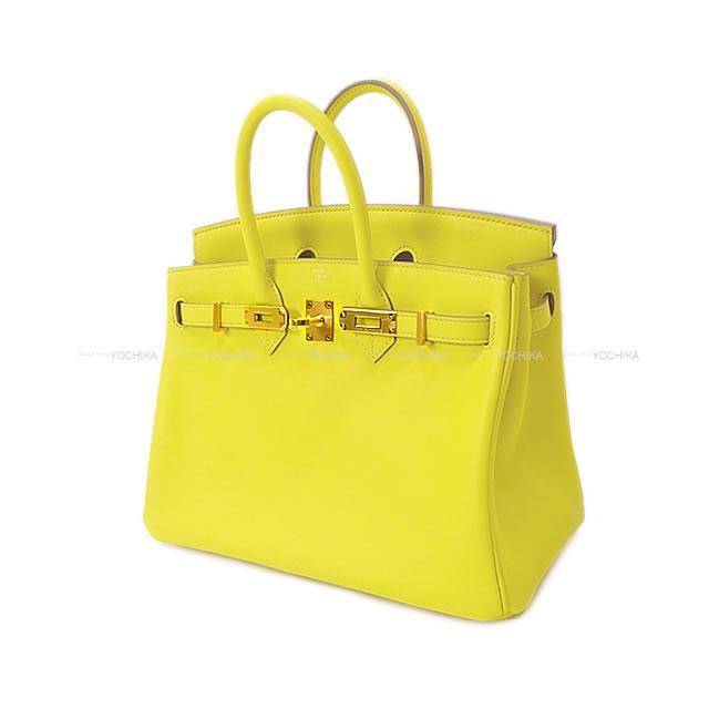 HERMES エルメス ハンドバッグ バーキン25 ライム スイフト ゴールド金具 新品