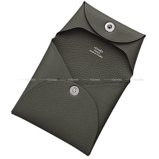 HERMES エルメス バスティア コインケース ヴェールグリス エバー