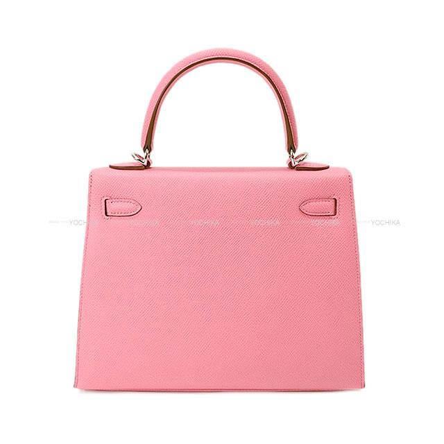 HERMES エルメス ハンドバッグ ケリー25 外縫い ローズコンフェッティ エプソン シルバー金具 新品