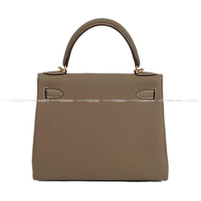 HERMES エルメス ハンドバッグ ケリー28 内縫い エトープ (エトゥープ) トゴ ゴールド金具 新品未使用
