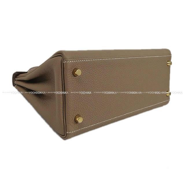 HERMES エルメス ハンドバッグ ケリー28 内縫い エトープ (エトゥープ) トゴ ゴールド金具 新品未使用