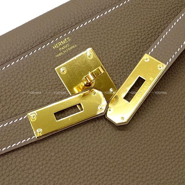 HERMES エルメス ハンドバッグ ケリー28 内縫い エトープ (エトゥープ) トゴ ゴールド金具 新品未使用