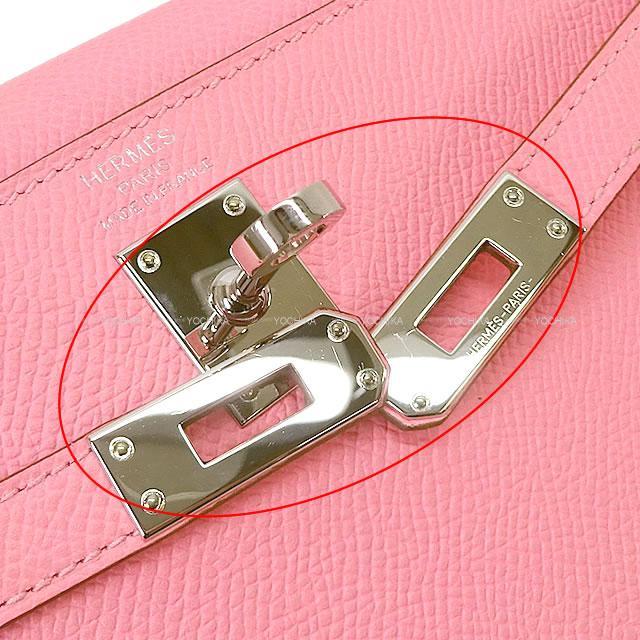 HERMES エルメス ハンドバッグ ケリー25 外縫い ローズコンフェッティ エプソン シルバー金具 新品同様【中古】