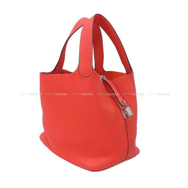 エルメス ハンドバッグ ピコタンロック 22 MM ローズジャイプール トリヨン シルバー金具 新品