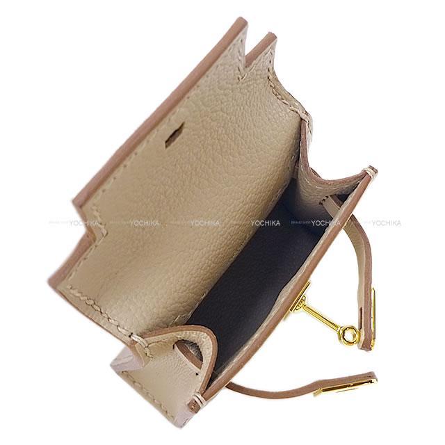 HERMES エルメス ミニミニ バッグチャーム ケリートゥイリー(ツイリー)  アルジル タデラクト ゴールド金具 新品