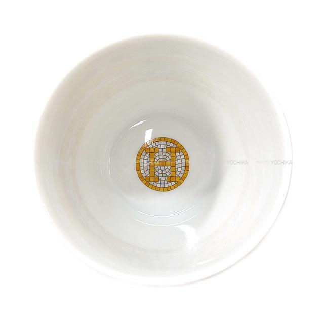 HERMES エルメス ポーセリン マグカップ 190ml "モザイク 24" ゴールド 陶器 新品