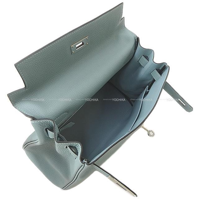 HERMES エルメス ハンドバッグ ケリー28 内縫い シエル トゴ シルバー金具 新品