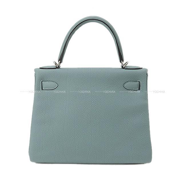 HERMES エルメス ハンドバッグ ケリー28 内縫い シエル トゴ シルバー金具 新品